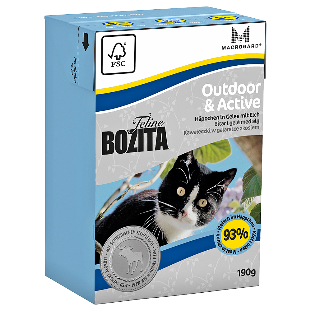Bozita Feline in Tetra Recart Verpackung 6 x 190 g - Outdoor & Active von Bozita