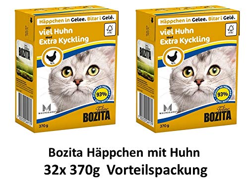 Bozita Häppchen Gelee mit Huhn | 32x 370g Sparpackung von Bozita