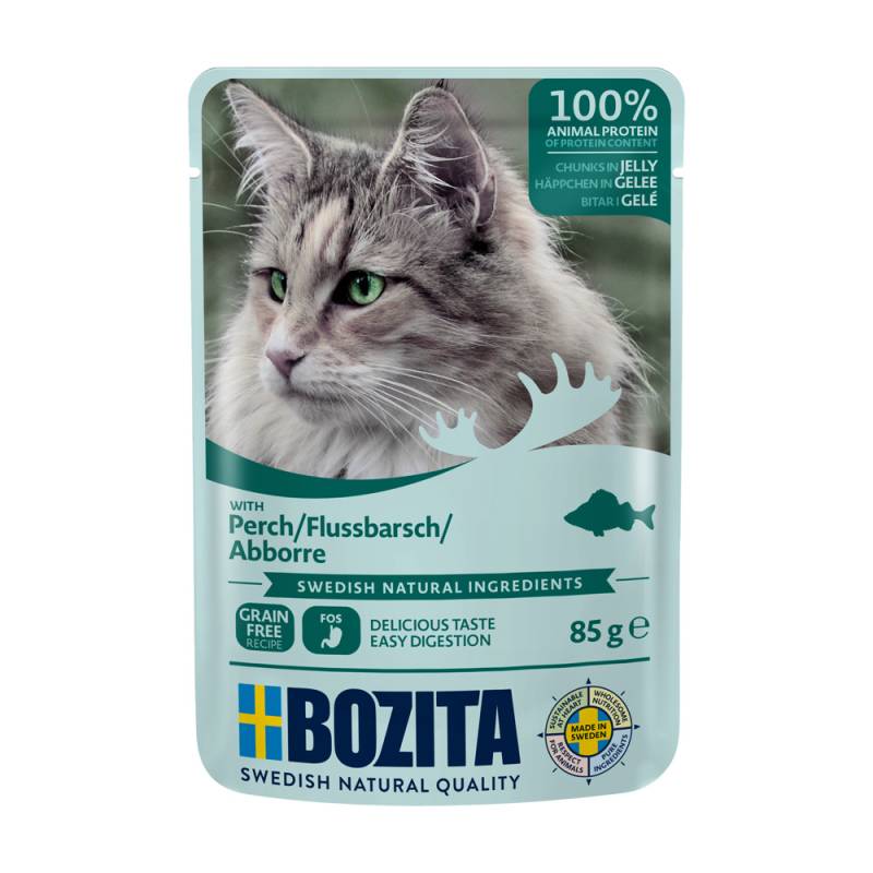 Bozita Häppchen in Gelee Pouch 12 x 85 g - Flussbarsch von Bozita