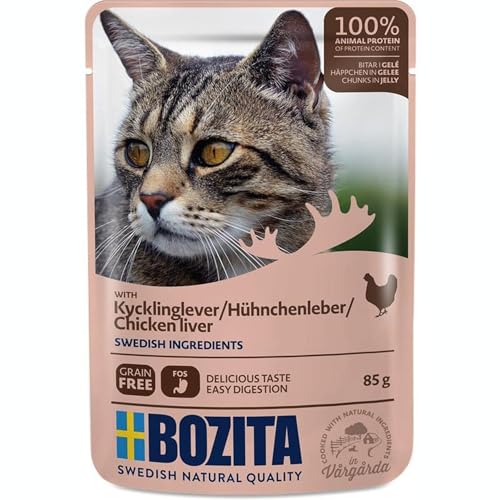 Bozita Häppchen in Gelee mit Hühnchenleber | 12x 85g von Bozita