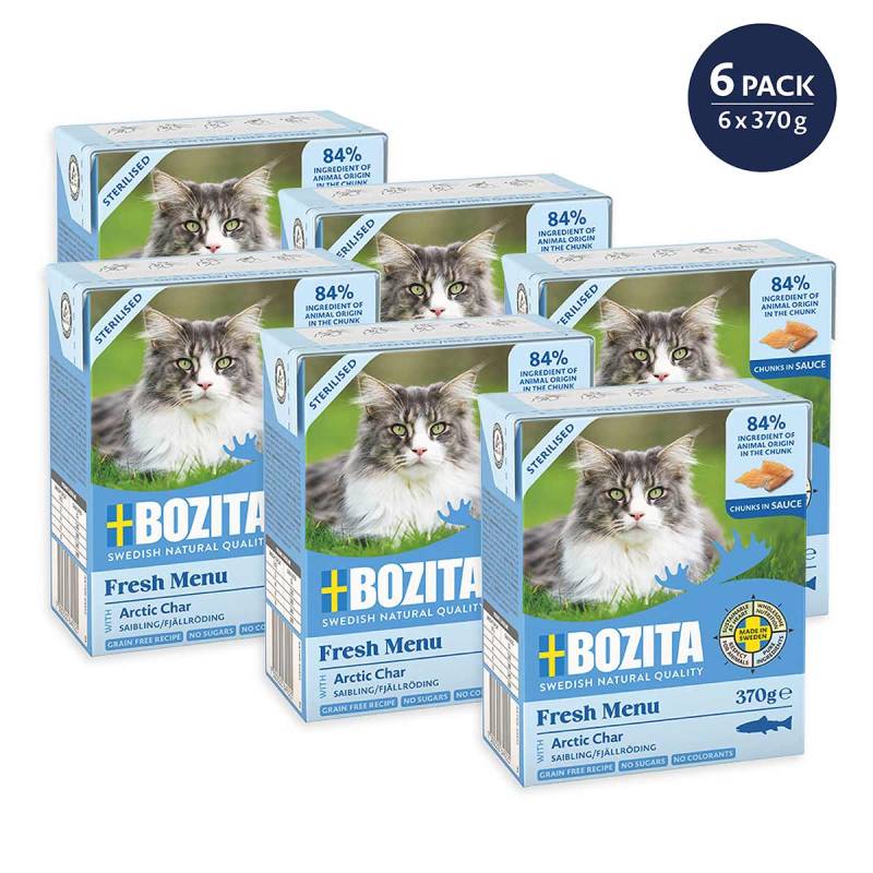 Bozita Häppchen in Sauce Sterilised Saibling 6x370 g von Bozita