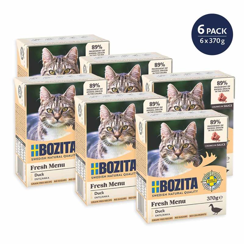 Bozita Häppchen in Sauce mit Ente 6x370 g von Bozita