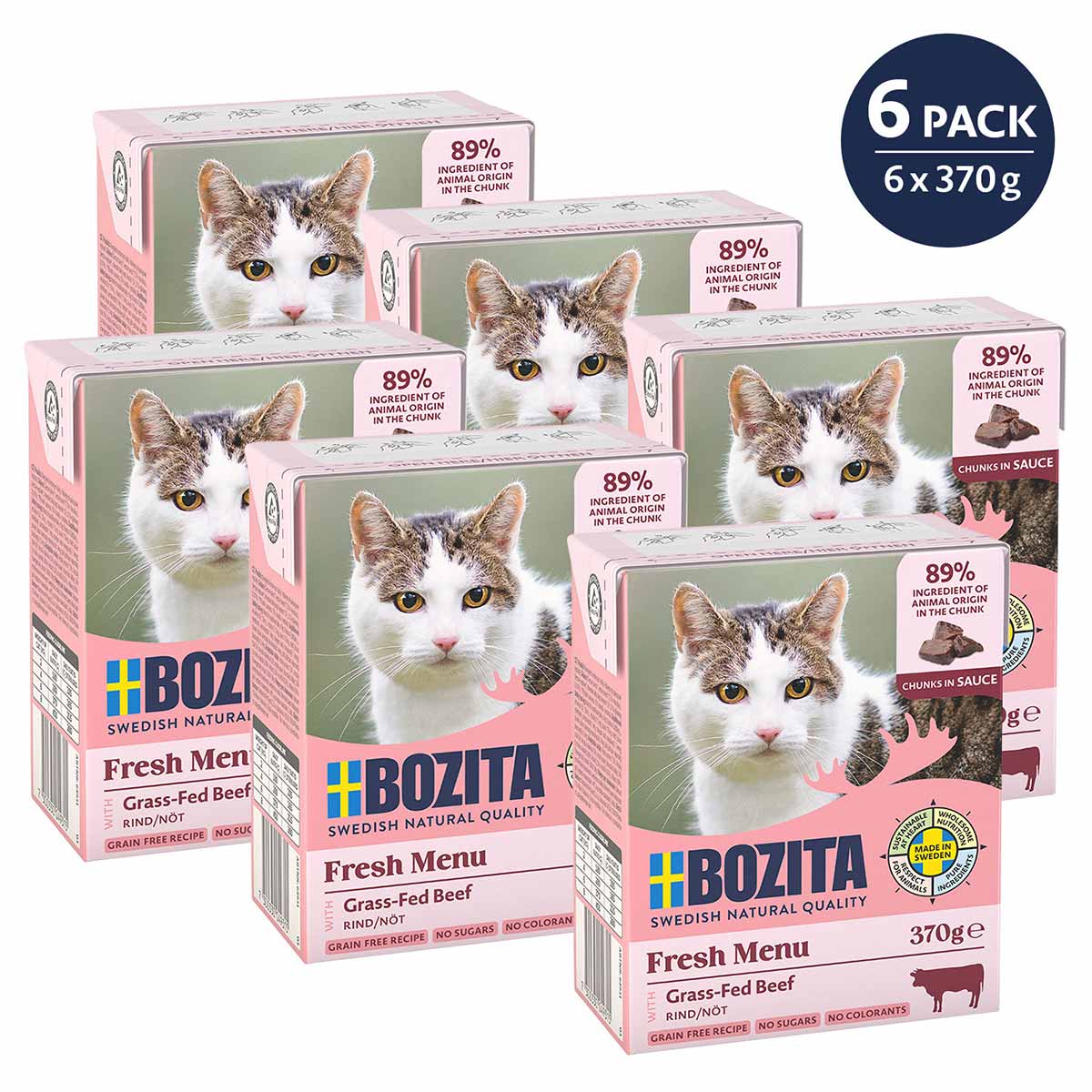 Bozita Häppchen in Sauce mit Rind 6x370 g Bozita Häppchen in Sauce mit Rind 6x370 g von Bozita