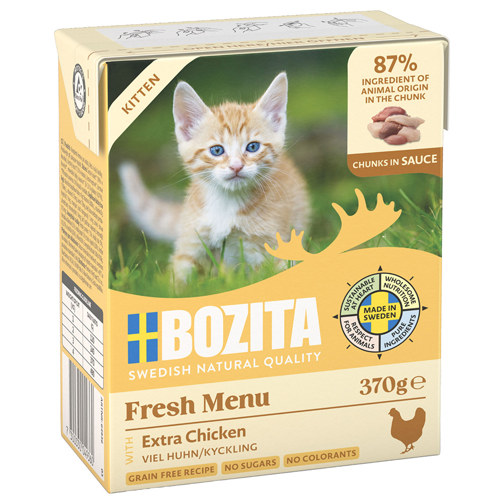 Bozita Tetra Häppchen in Soße 6 x 370 g - Hühnchen für Kitten von Bozita