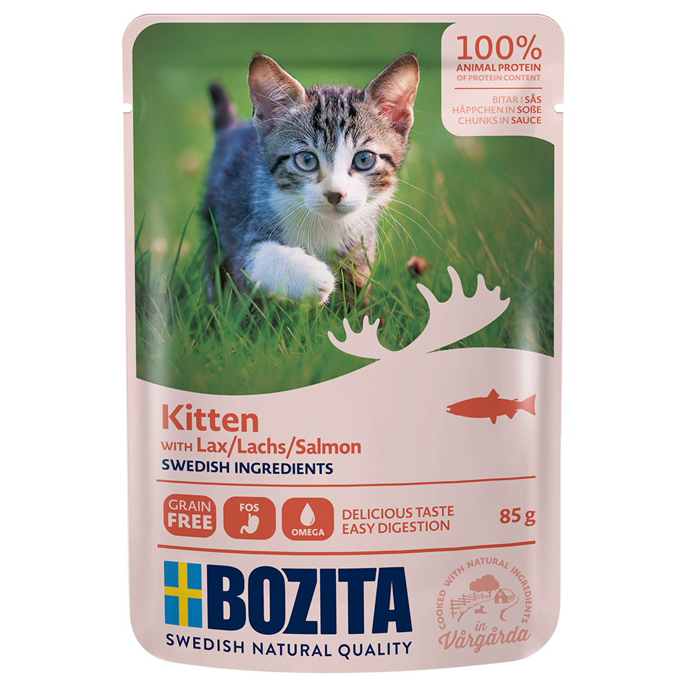 Bozita Häppchen in Soße Kitten 12 x 85 g - Lachs von Bozita