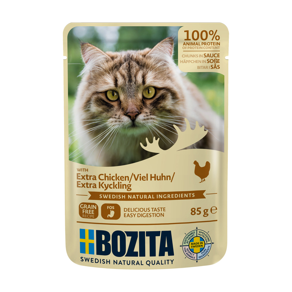 Bozita Häppchen in Soße Pouch 12 x 85 g - Viel Huhn von Bozita