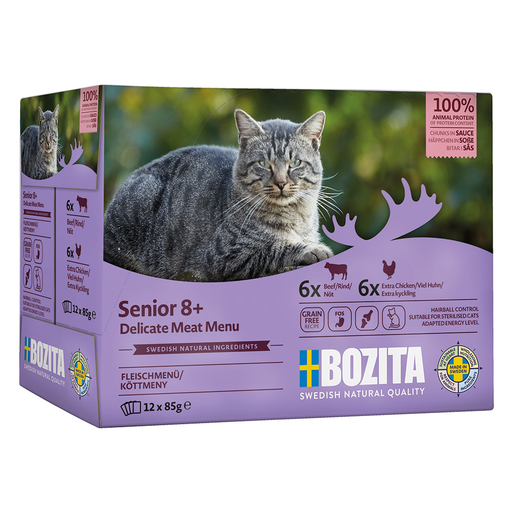 Bozita Häppchen in Soße Senior 12 x 85 g - Mixpaket (2 Sorten) von Bozita