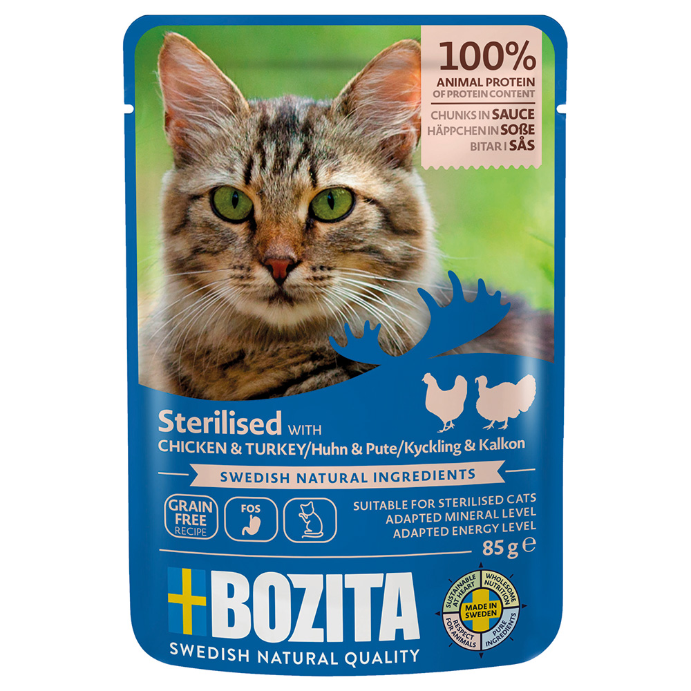 Bozita Häppchen in Soße Sterilised 12 x 85 g - Geflügel von Bozita