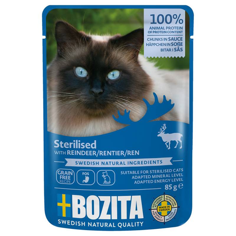 Bozita Häppchen in Soße Sterilised 12 x 85 g - Rentier von Bozita