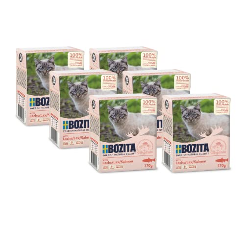 Bozita Häppchen in Soße mit Lachs Multibox 6x370g im Tetra von Bozita