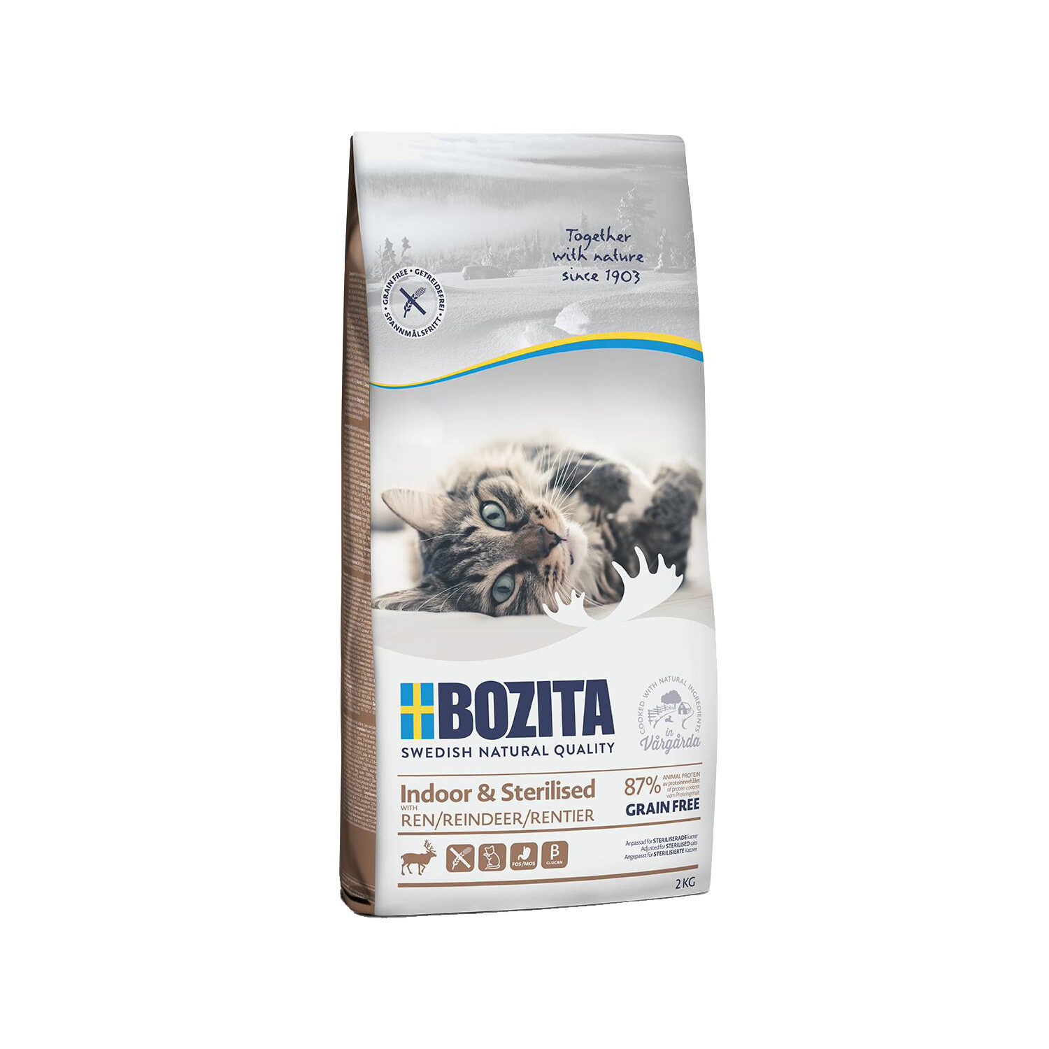 Bozita Indoor & Sterilised Grain Free - 10 kg - Rentier von Bozita