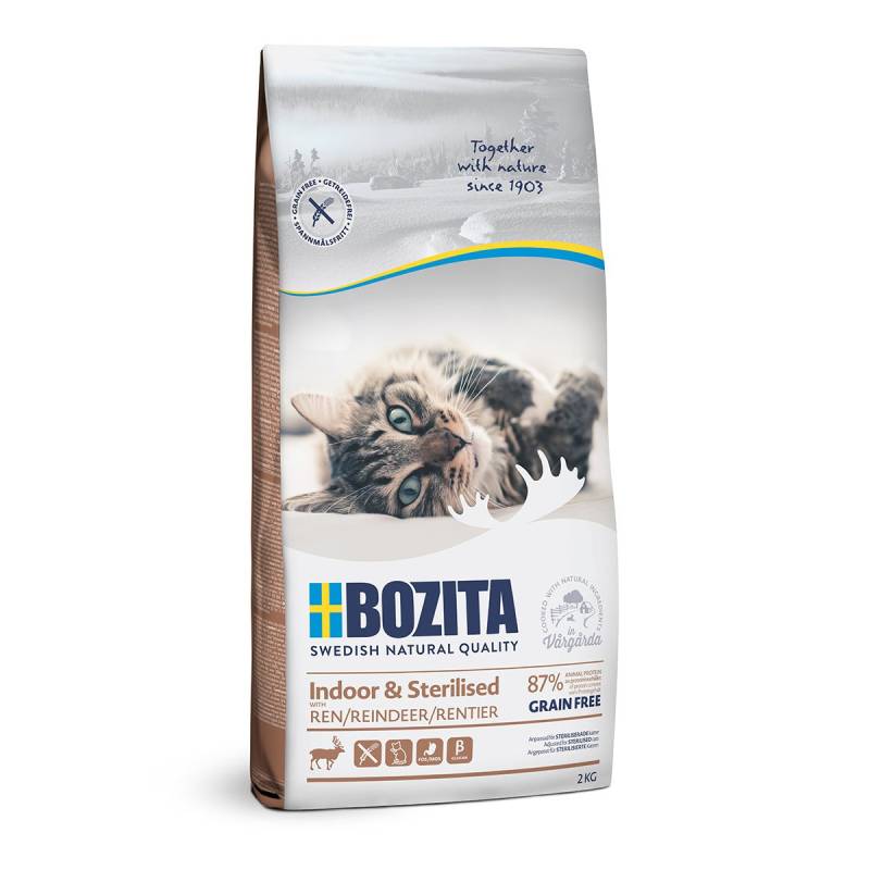 Bozita Indoor & Sterilised Grain free mit Rentier 2kg von Bozita