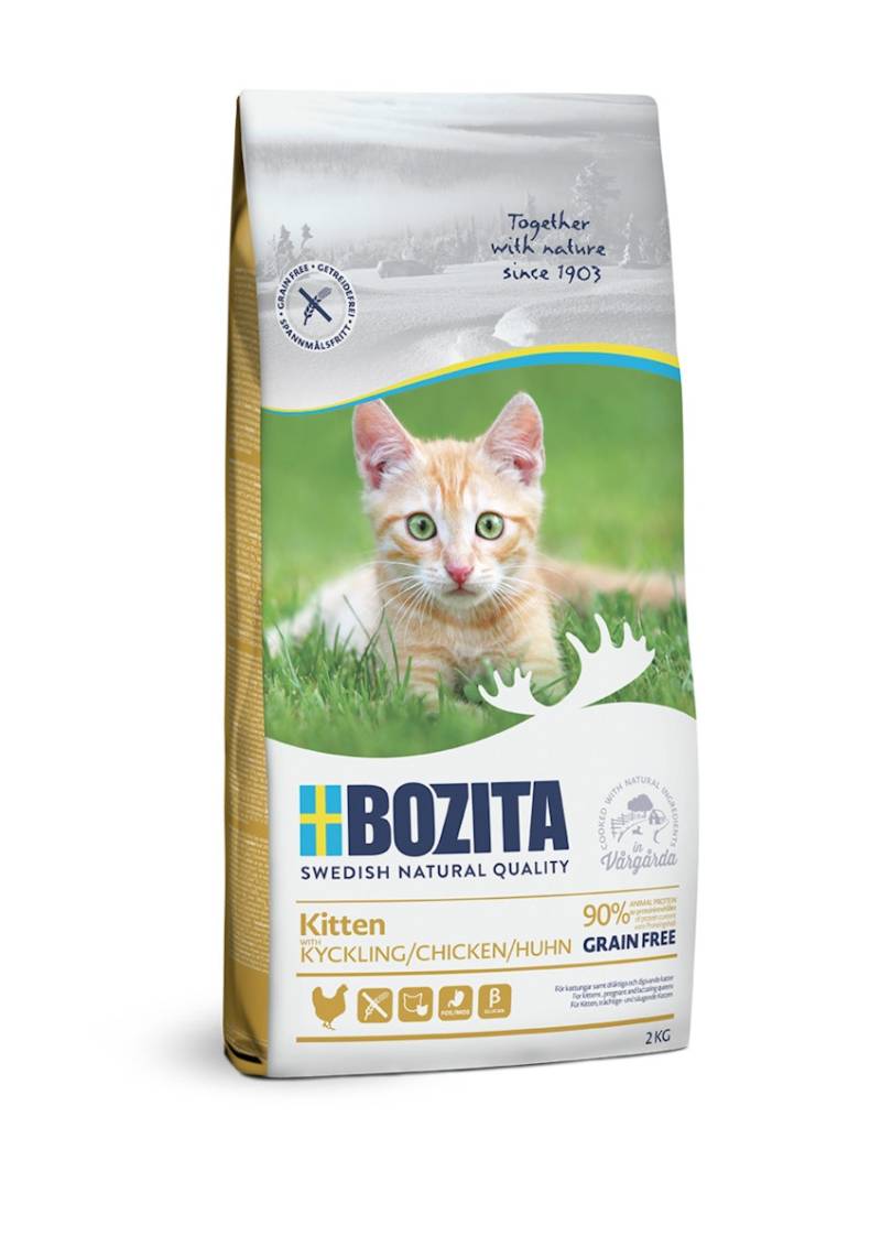 Bozita Kitten Grain Free Chicken Katzentrockenfutter Sparpaket 2 x 2 Kilogramm
