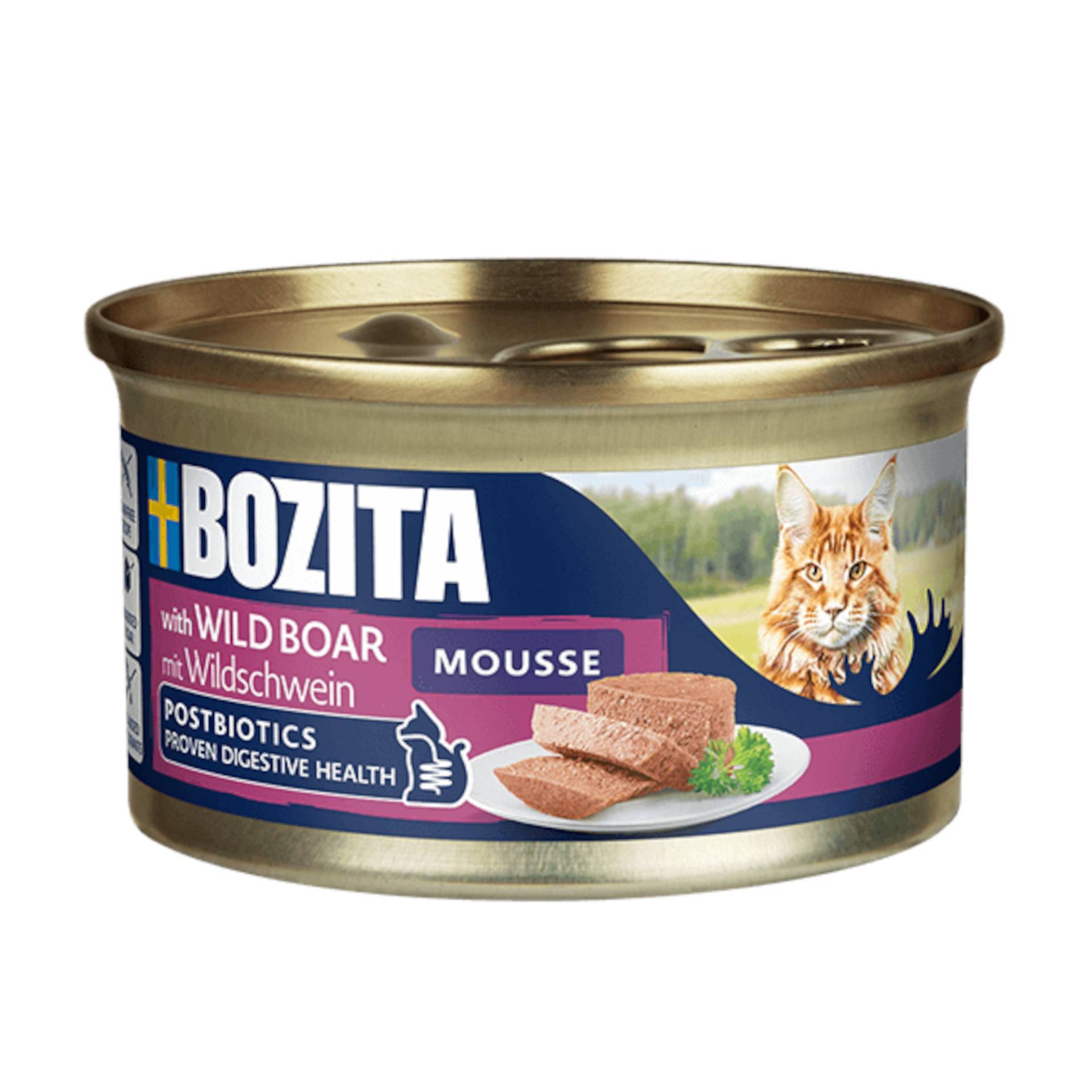 Bozita Mousse Postbiotics 12 x 85 g - Wildschwein von Bozita