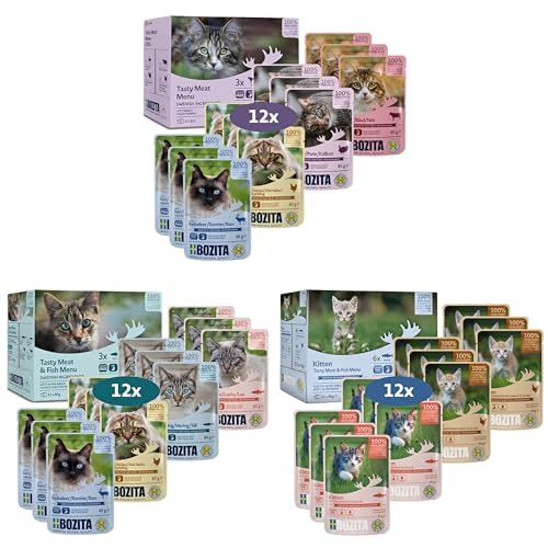 Bozita Multibox Bundle - Nassfutter Häppchen in Sauce - 36x85g Portionsbeutel getreidefreies & weizenfreies Futter für Katzen - Katzennassfutter für Erwachsene Katzen Bozita Multibox Bundle - Nassfutter Häppchen in Sauce - 36x85g Portionsbeutel getreidefreies & weizenfreies Futter für Katzen - Katzennassfutter für Erwachsene Katzen von Bozita