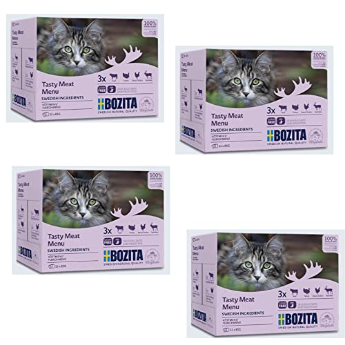 Bozita Multibox Tasty - Meat - Menu Katzenfutter - Bundle - 4 x 12 x 85g von Bozita