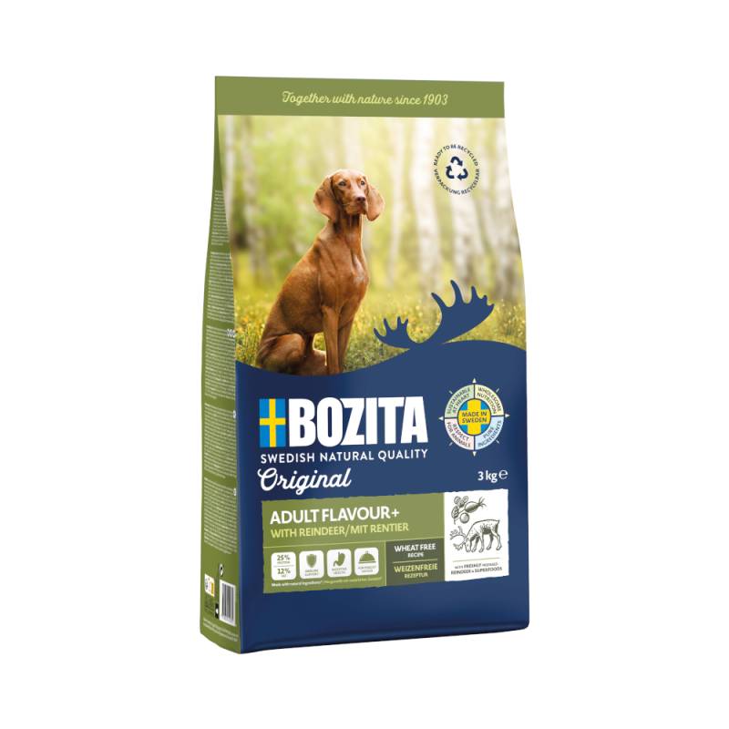Bozita Original Adult Flavour Plus mit Rentier - Weizenfrei - Sparpaket: 2 x 3 kg von Bozita