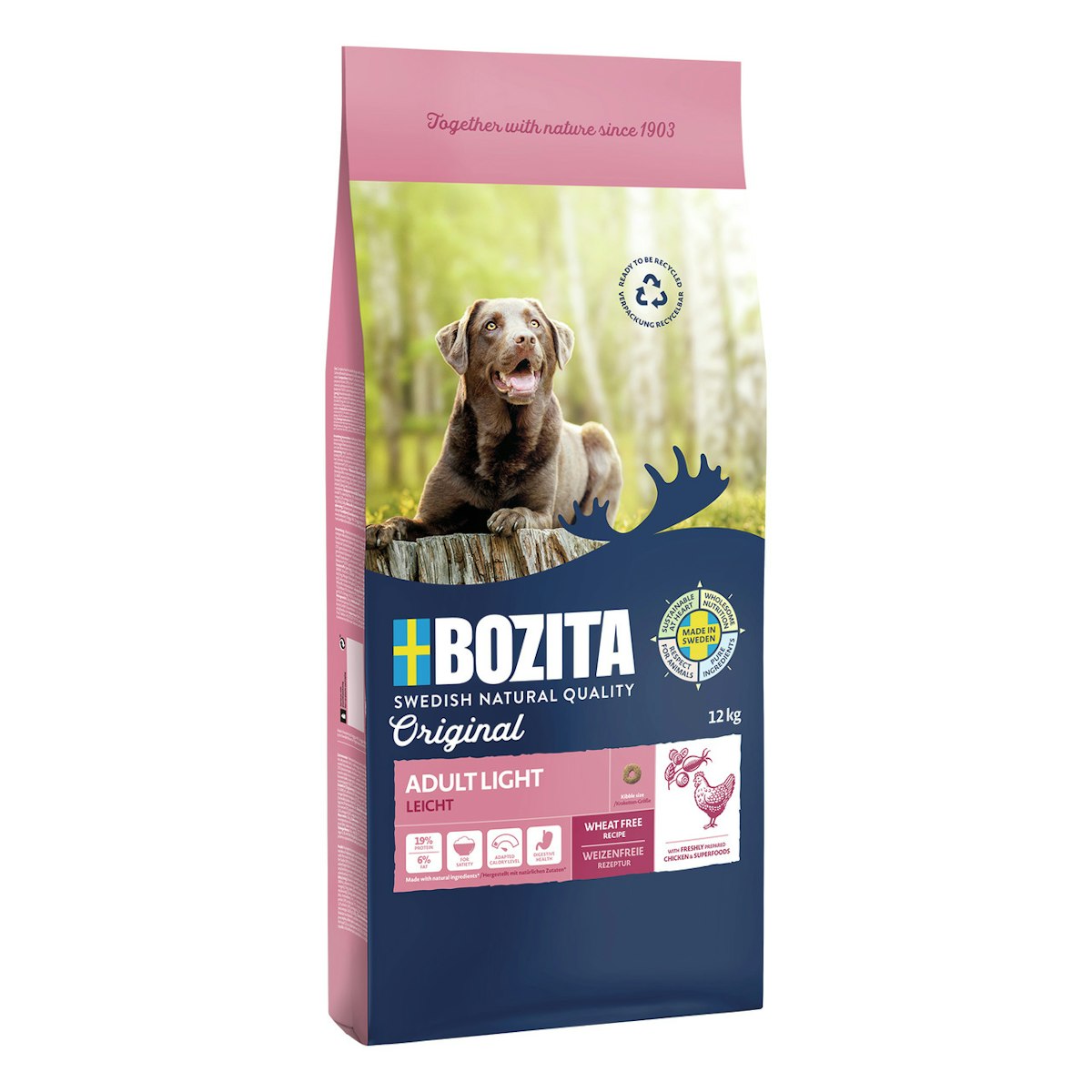 Bozita Original Adult Light 12 Kilogramm Hundetrockenfutter von Bozita