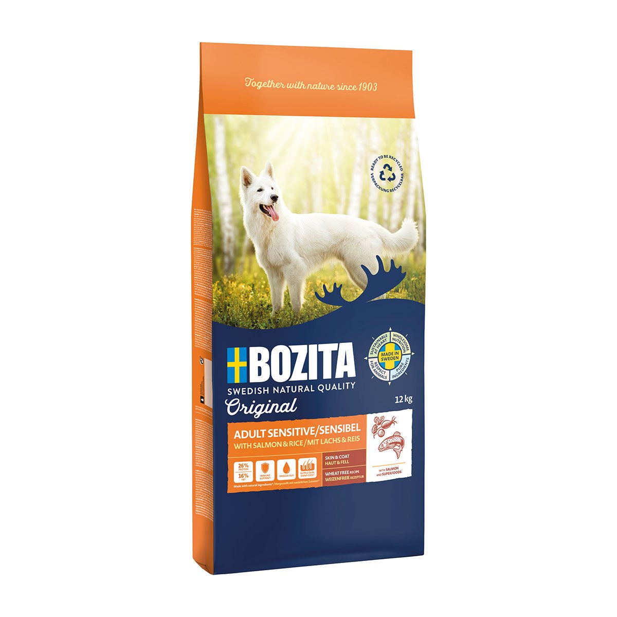 Bozita Original Adult Sensitive Skin & Coat 12kg von Bozita