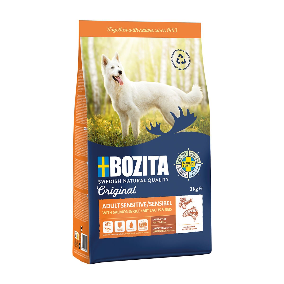 Bozita Original Adult Sensitive Skin & Coat 3kg von Bozita