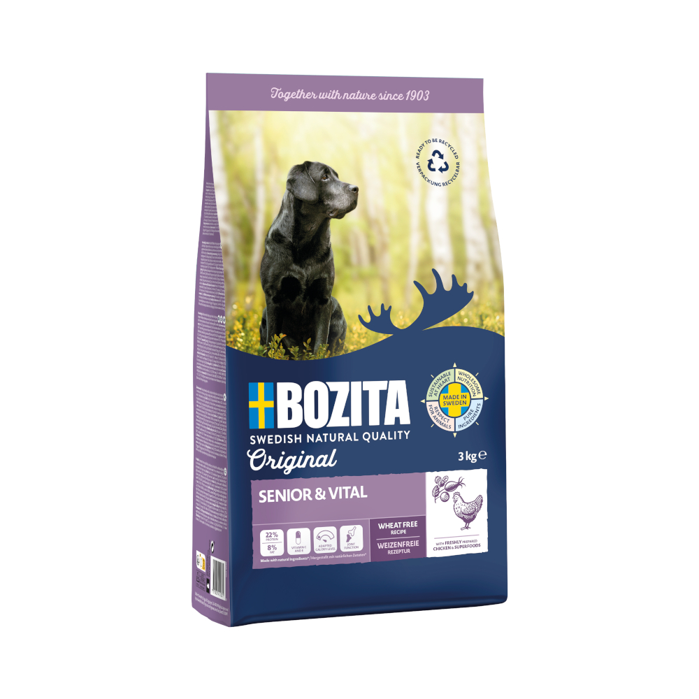 Bozita Original Senior & Vital mit Huhn - Weizenfrei - Sparpaket: 2 x 3 kg von Bozita