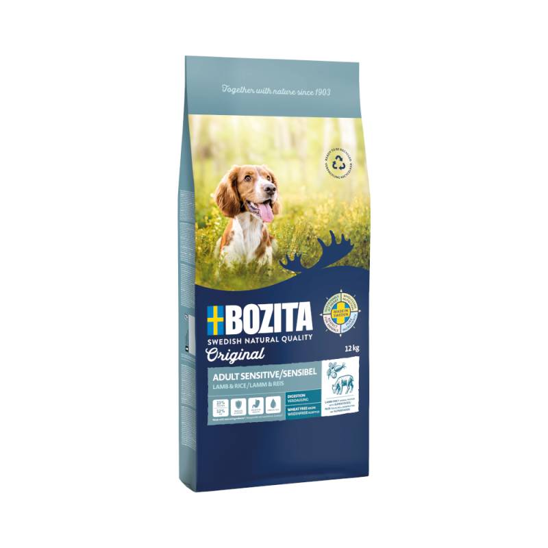 Bozita Original Sensitive Digestion Lamm & Reis - Weizenfrei - Sparpaket: 2 x 12 kg von Bozita