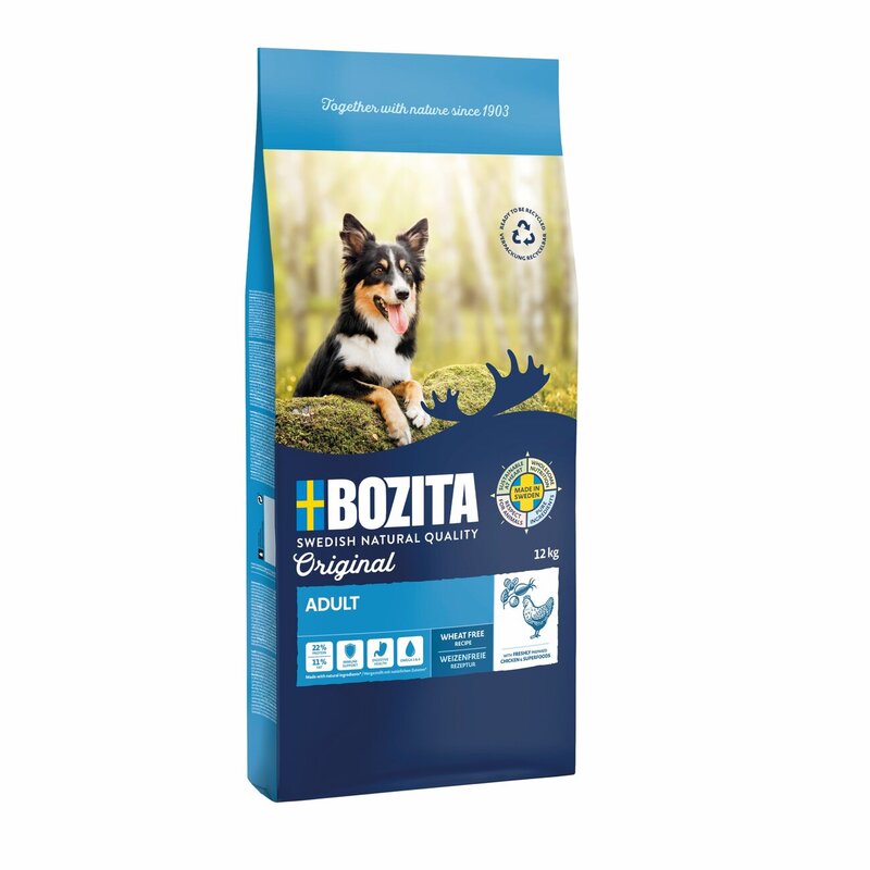 Bozita Original Weizenfrei 12 kg (MHD 06/2026) (2,91 € pro 1 kg) von Bozita