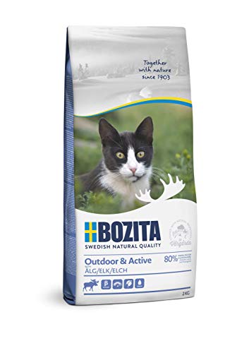 BOZITA Outdoor & Active Elch - Trockenfutter für erwachsene hauptsächlich draußen lebende Katzen, 2 kg von Bozita