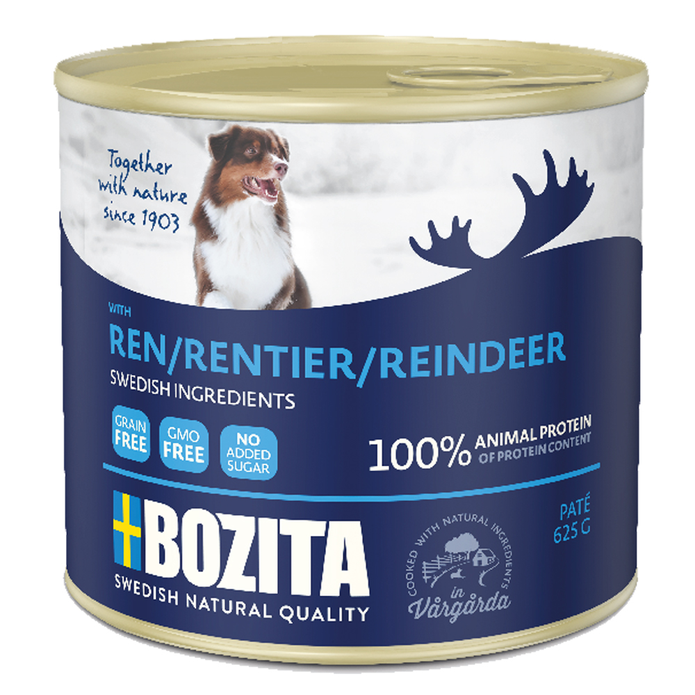 Bozita Paté Dose 6 x 625 g - mit Rentier Bozita Paté Dose 6 x 625 g - mit Rentier von Bozita