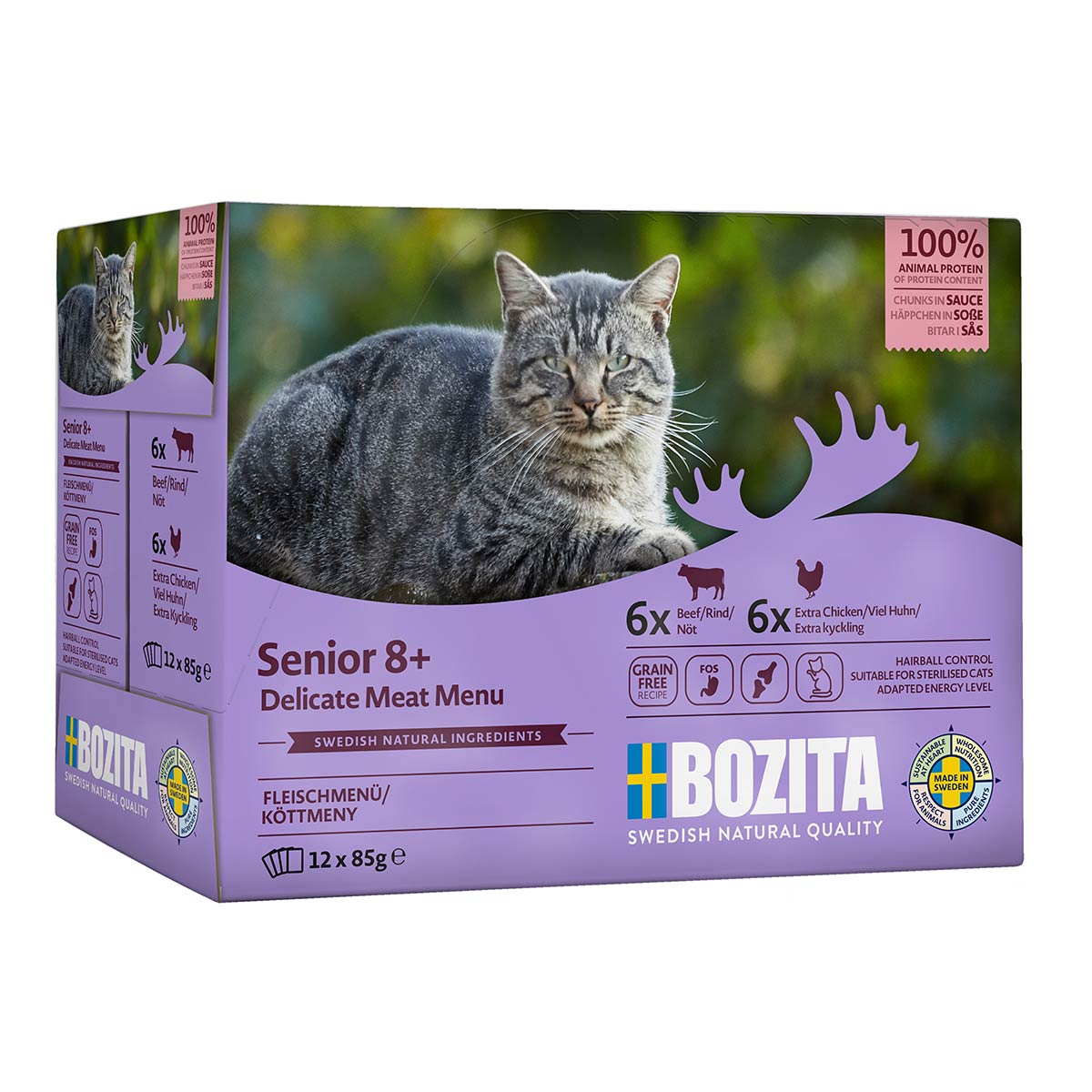 Bozita Pouch Häppchen in Soße Multibox Senior 12x85g von Bozita