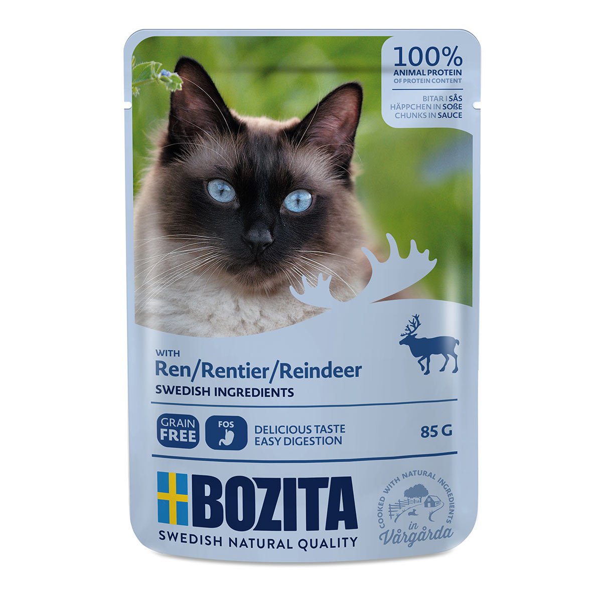 Bozita Pouch Häppchen in Soße mit Rentier 12x85g von Bozita