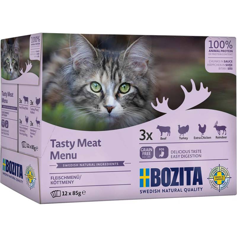 Bozita Pouch HiS Multibox Fleisch 12x85g von Bozita