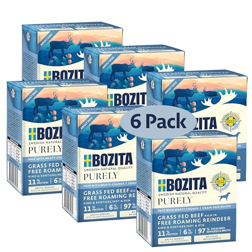 Bozita Purely Paté mit Rentier 6x370 g - geschmacksintensives getreidefreies Nassfutter für Hunde DUOPROTEIN Bozita Purely Paté mit Rentier 6x370 g - geschmacksintensives getreidefreies Nassfutter für Hunde DUOPROTEIN von Bozita