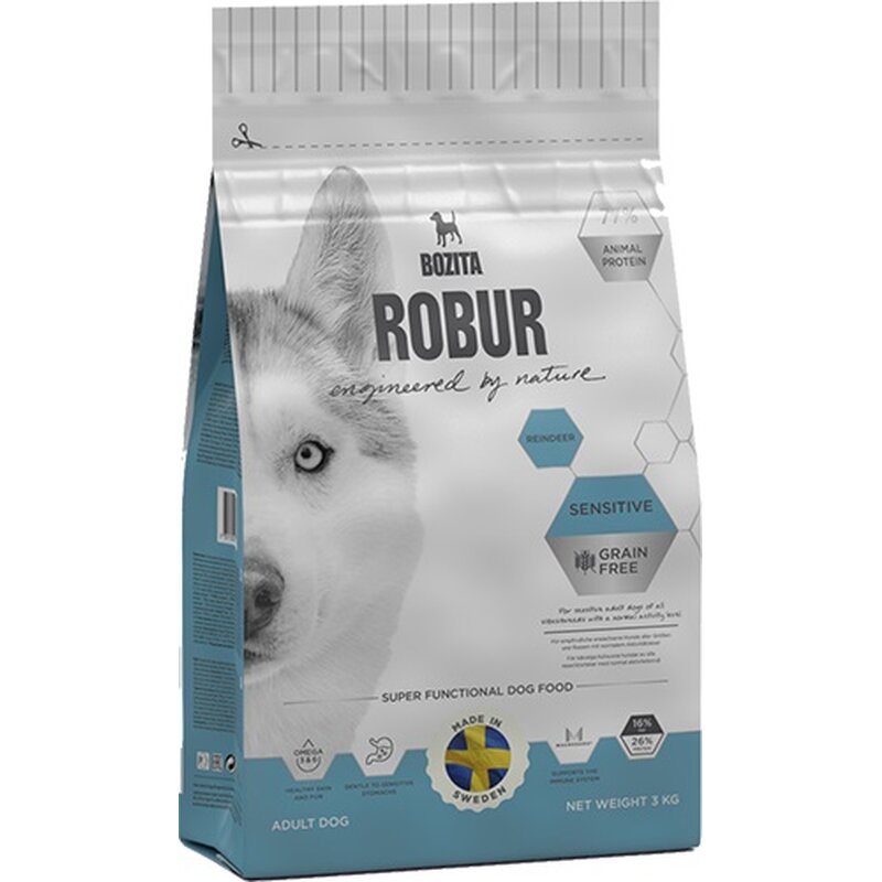 Bozita Robur Sensitive Grain Free Rentier - 3 kg (7,32 € pro 1 kg) von Bozita