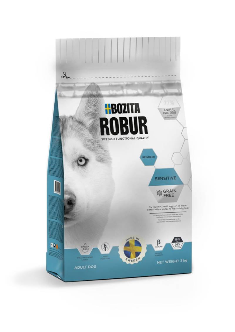 Bozita Robur Sensitive Grain Free Reindeer Hundetrockenfutter 3 Kilogramm