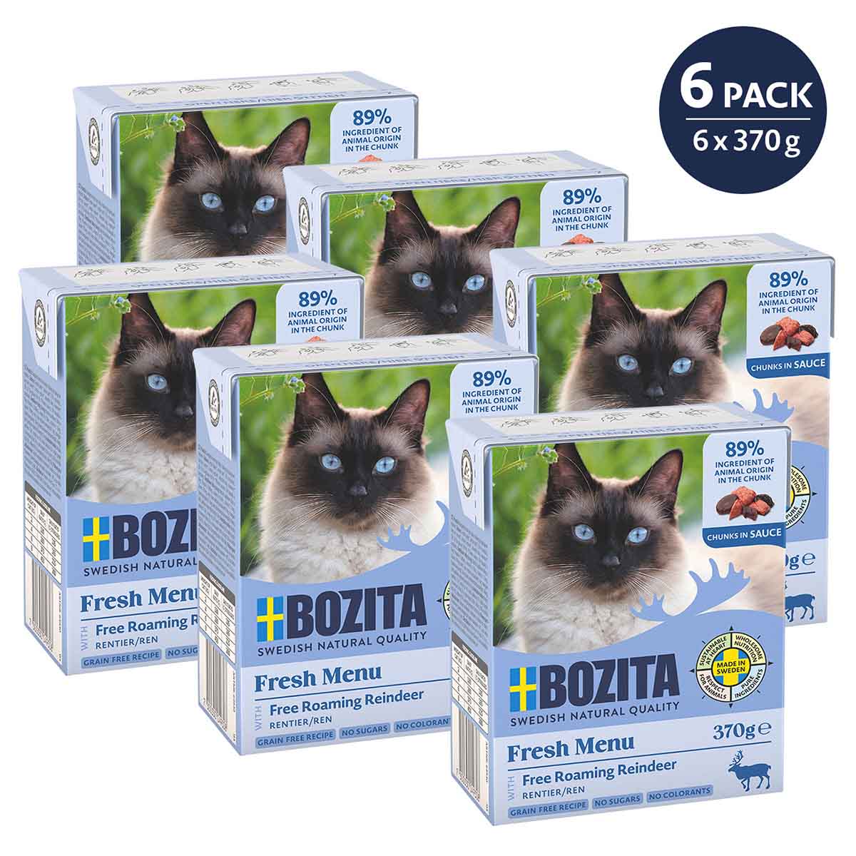 Bozita Tetra Häppchen in Soße mit Rentier 6x370g Bozita Tetra Häppchen in Soße mit Rentier 6x370g von Bozita