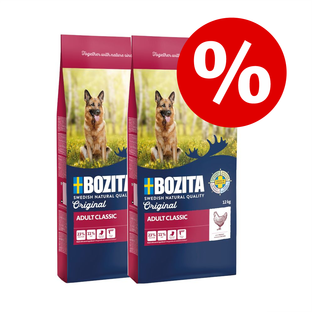 Sparpaket Bozita 2 x Großgebinde Original Adult - Weizenfrei (2 x 12 kg) von Bozita