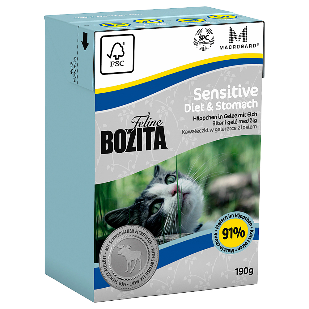Sparpaket Bozita Feline Tetra Recart 48 x 190 g - Diet & Stomach - Sensitive von Bozita