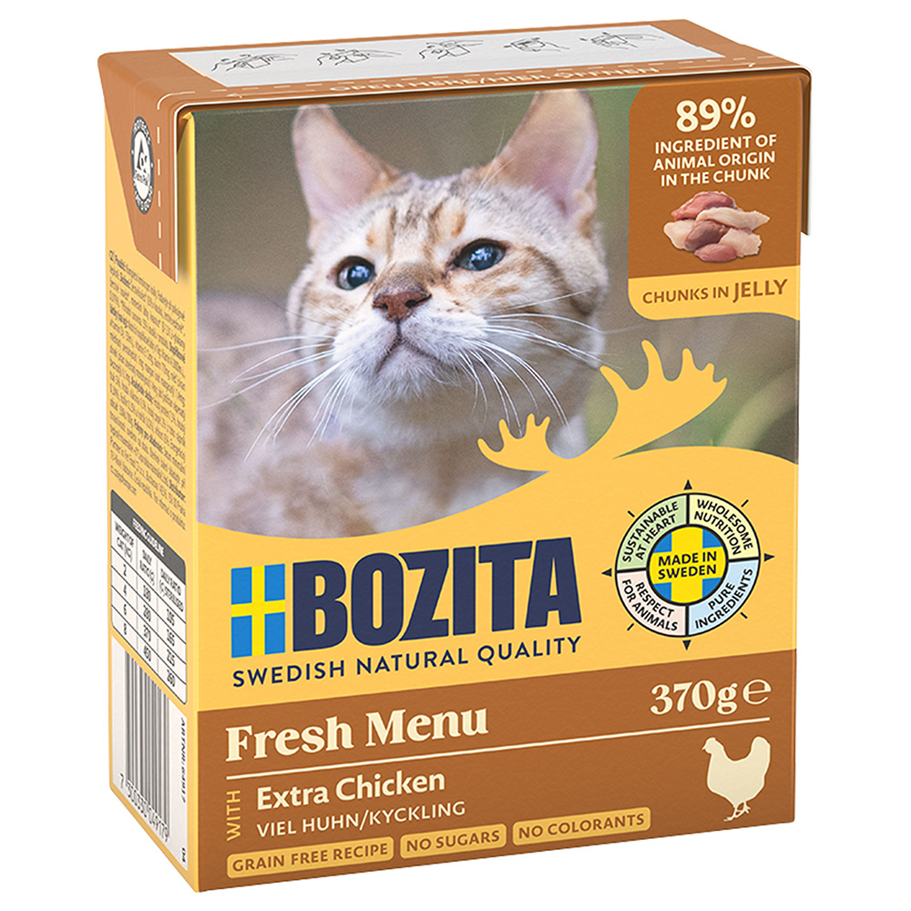 Sparpaket Bozita Tetra Häppchen 24 x 370 g - Gelee: Viel Huhn von Bozita