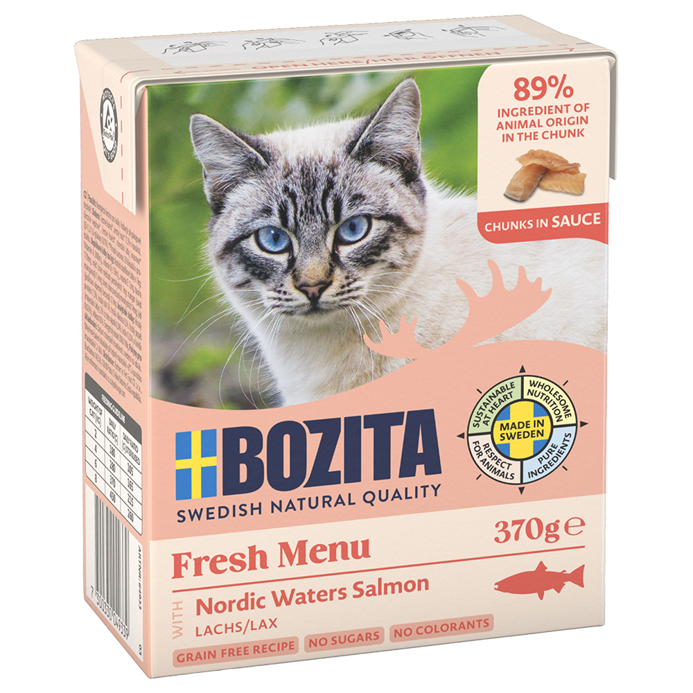 Sparpaket Bozita Tetra Häppchen 24 x 370 g - Soße: Lachs von Bozita