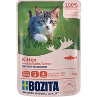 Sparpaket Bozita Häppchen in Soße Kitten 24 x 85 g - Lachs von Bozita