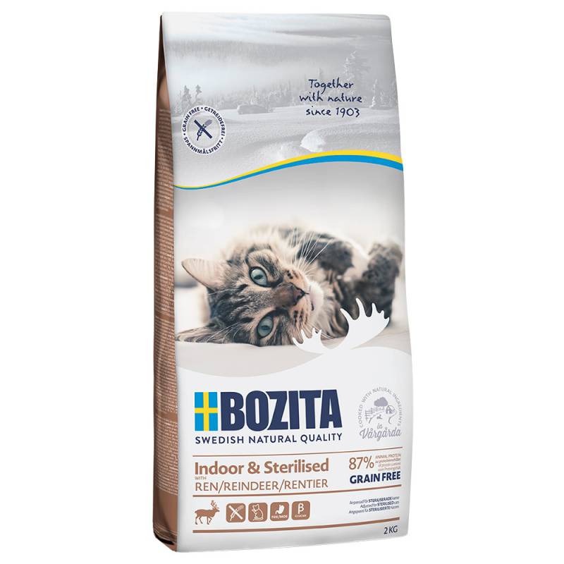 Sparpaket Bozita Kleingebinde 2 x 2 kg - Grainfree Indoor & Sterilised Rentier Sparpaket Bozita Kleingebinde 2 x 2 kg - Grainfree Indoor & Sterilised Rentier von Bozita