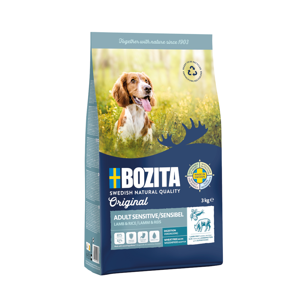 Sparpaket Bozita Original 2 x 3 kg - Sensitive Digestion Lamm & Reis von Bozita