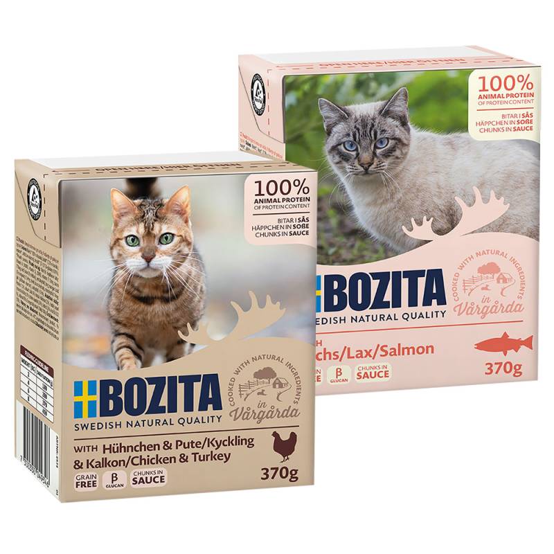 Sparpaket Bozita Tetra Häppchen 24 x 370 g - Mixpaket Soße (2 Sorten) von Bozita