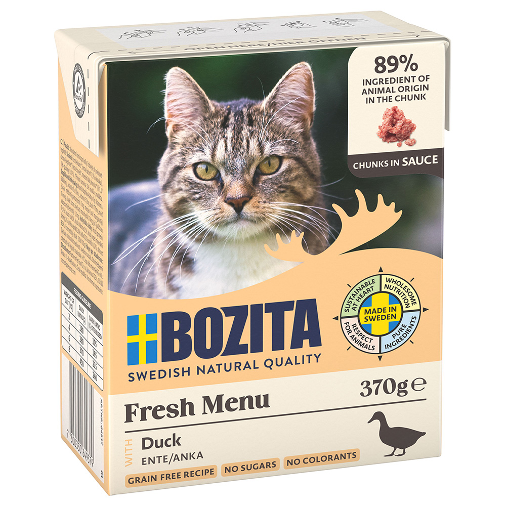 Sparpaket Bozita Tetra Häppchen 24 x 370 g - Soße mit Ente von Bozita