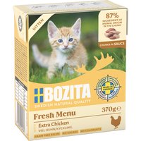 Sparpaket Bozita Tetra Häppchen in Soße 24 x 370 g - Hühnchen für Kitten von Bozita