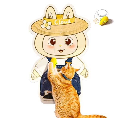 Wall-Mounted Cat Scratcher Pad - Cute Corner Scratcher for Indoor Cats, Durable Scratching Board & Furniture Protector - Fun Cat Toys for Bored Adult Cats (#1) von Bpoeee