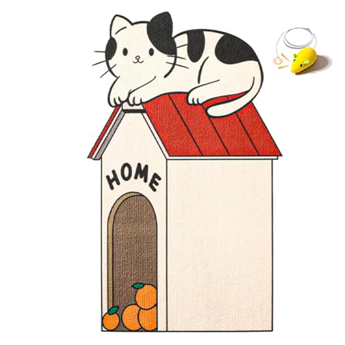 Wall-Mounted Cat Scratcher Pad - Cute Corner Scratcher for Indoor Cats, Durable Scratching Board & Furniture Protector - Fun Cat Toys for Bored Adult Cats (#4) von Bpoeee
