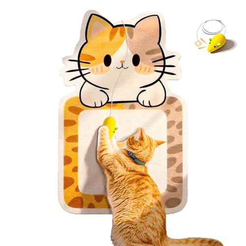 Wall-Mounted Cat Scratcher Pad - Cute Corner Scratcher for Indoor Cats, Durable Scratching Board & Furniture Protector - Fun Cat Toys for Bored Adult Cats (#5) von Bpoeee