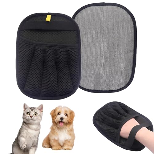 BrKern 2 Stück Tierhaarentferner Handschuh – Fellmagnet zur Tierhaarentfernung – Haustierhaar-Entferner Handschuh – Waschbarer Haarentfernungshandschuh für Sofa, Kleidung, Teppiche & mehr von BrKern